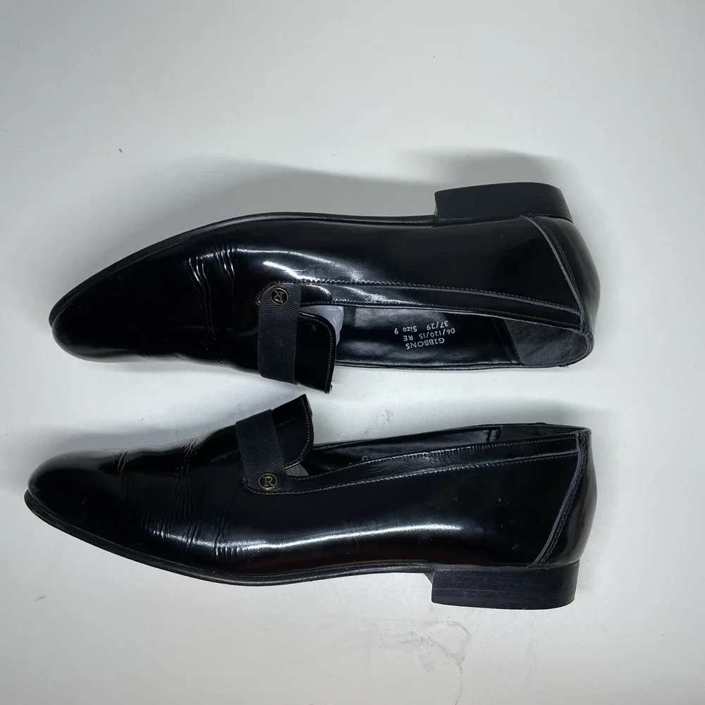 Rembrandt  Barratts Mens GIBBONS Dressy Shoes Sz 9 Black Patent Leather